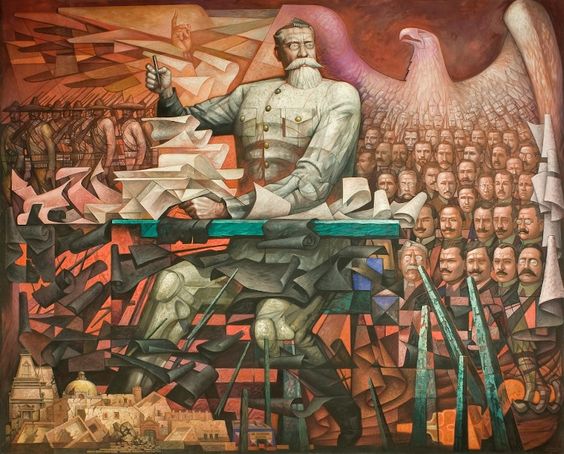 Murales a propósito de la Conquista de México de Jorge González Camarena